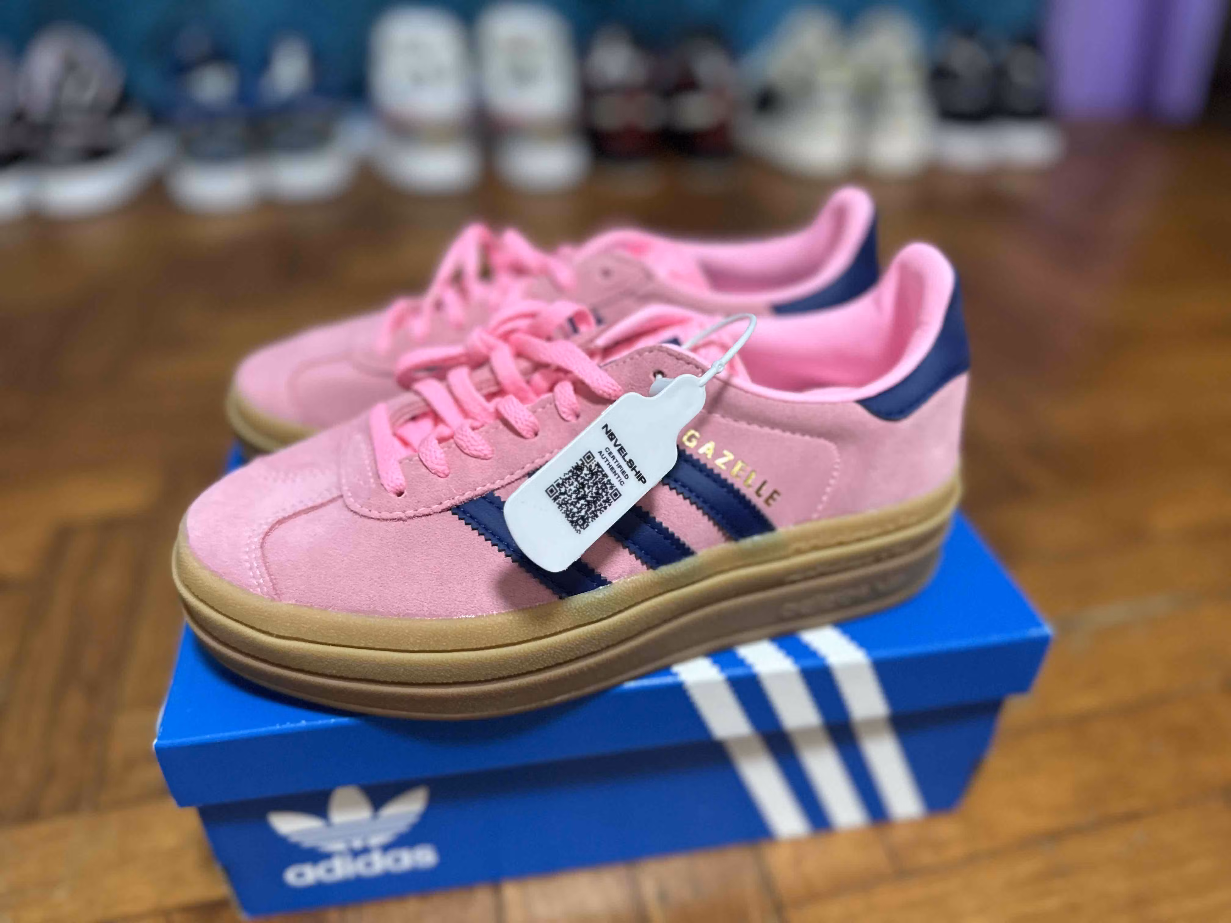 (Women) adidas Gazelle Bold 'Pink Glow Gum' H06122 (Women) adidas Gazelle Bold 'Pink Glow Gum' H06122